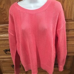 Coral Cotton Sweater by Gap
